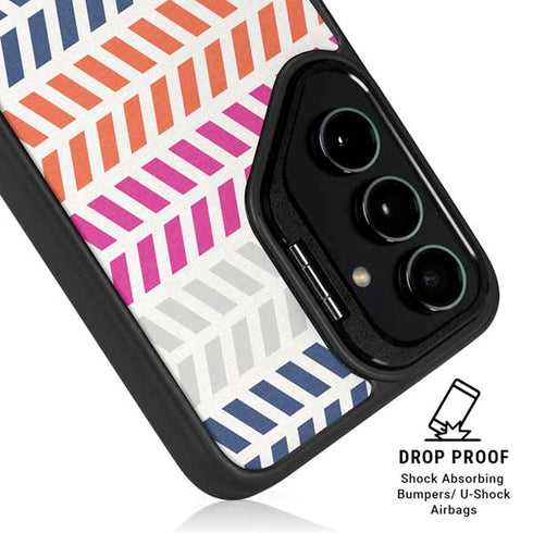Striped Chevron Galaxy S25 Kickstand Case